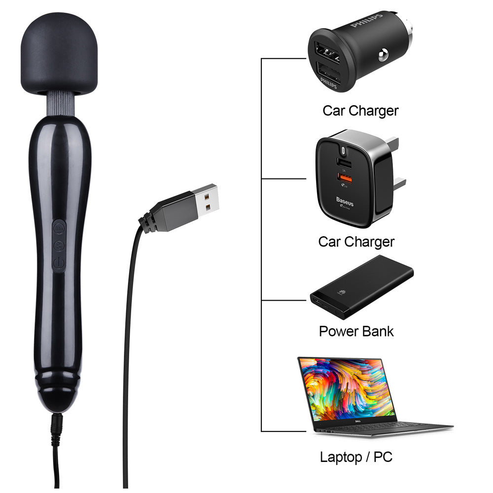 30 Frequency Magic Wand Rechargeable Rotating for Women-Uxolclub