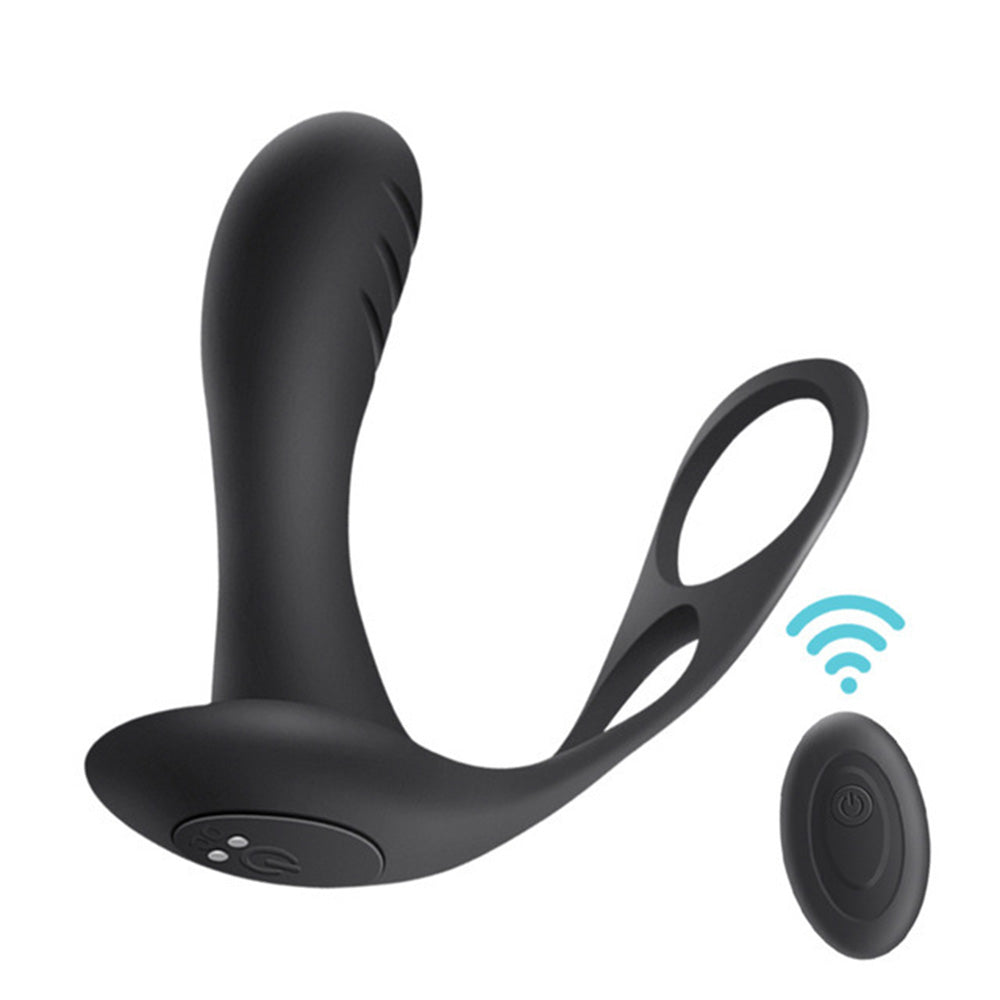 Prostate Massage Lock Fine Vvibration Wireless Remote Control Anal Plug-Uxolclub
