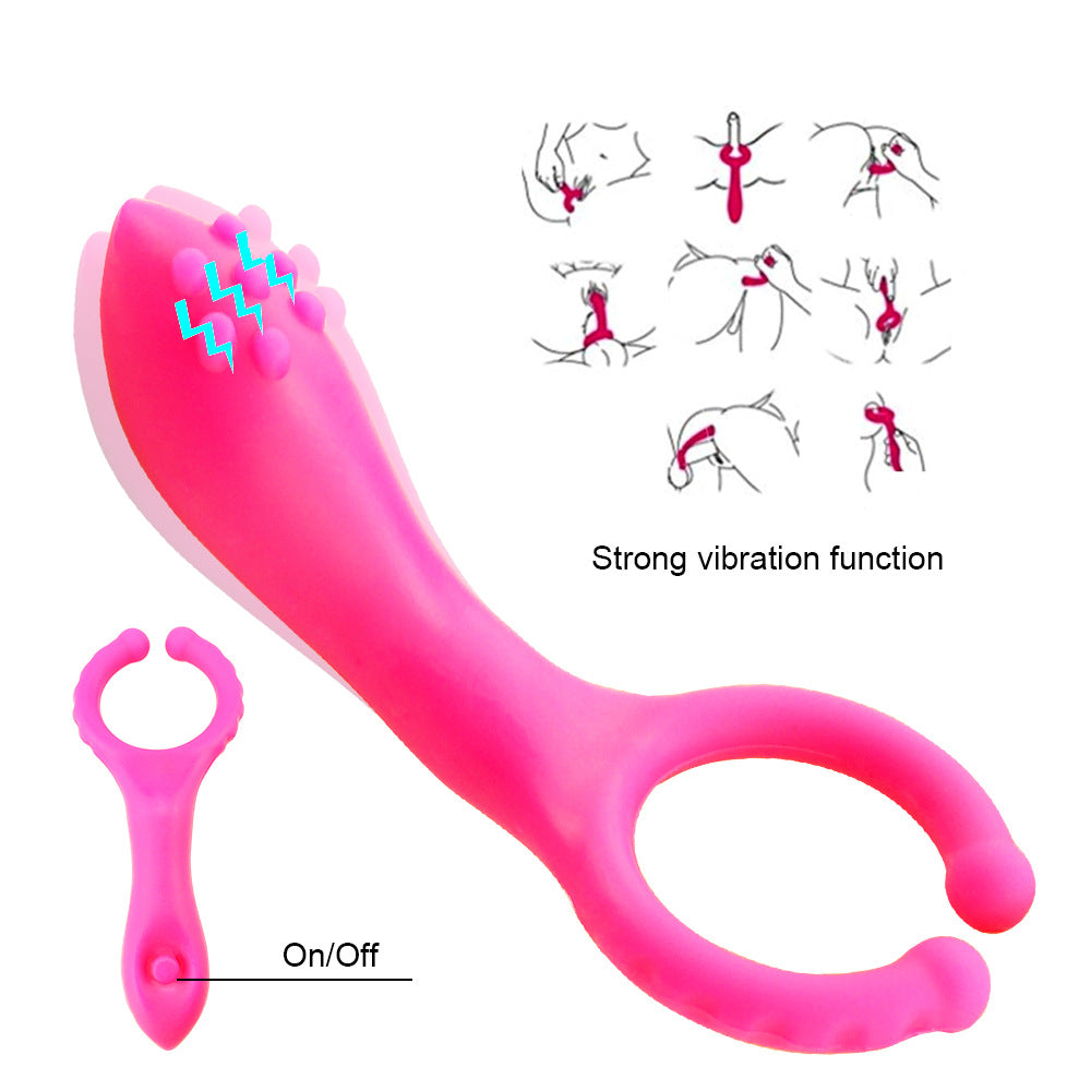 Vibration Delay Cock Ring Male Masturbator