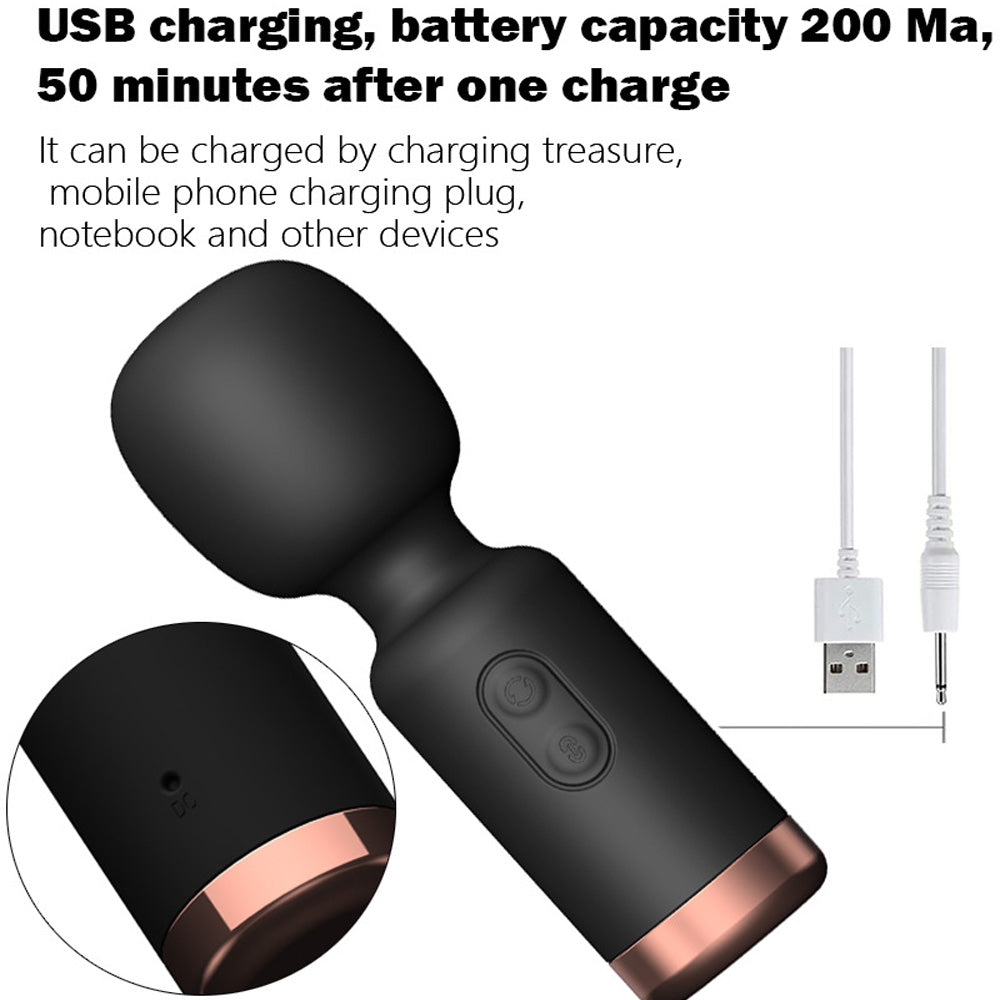 Rechargeable Mini  Stick Waterproof Silicone New Magic Wand-Uxolclub