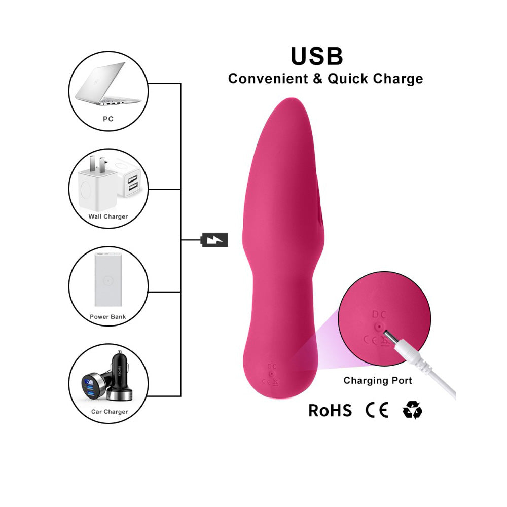 10 Frequency Nipple Vibrator Petal Flapping Clit Licking-Uxolclub