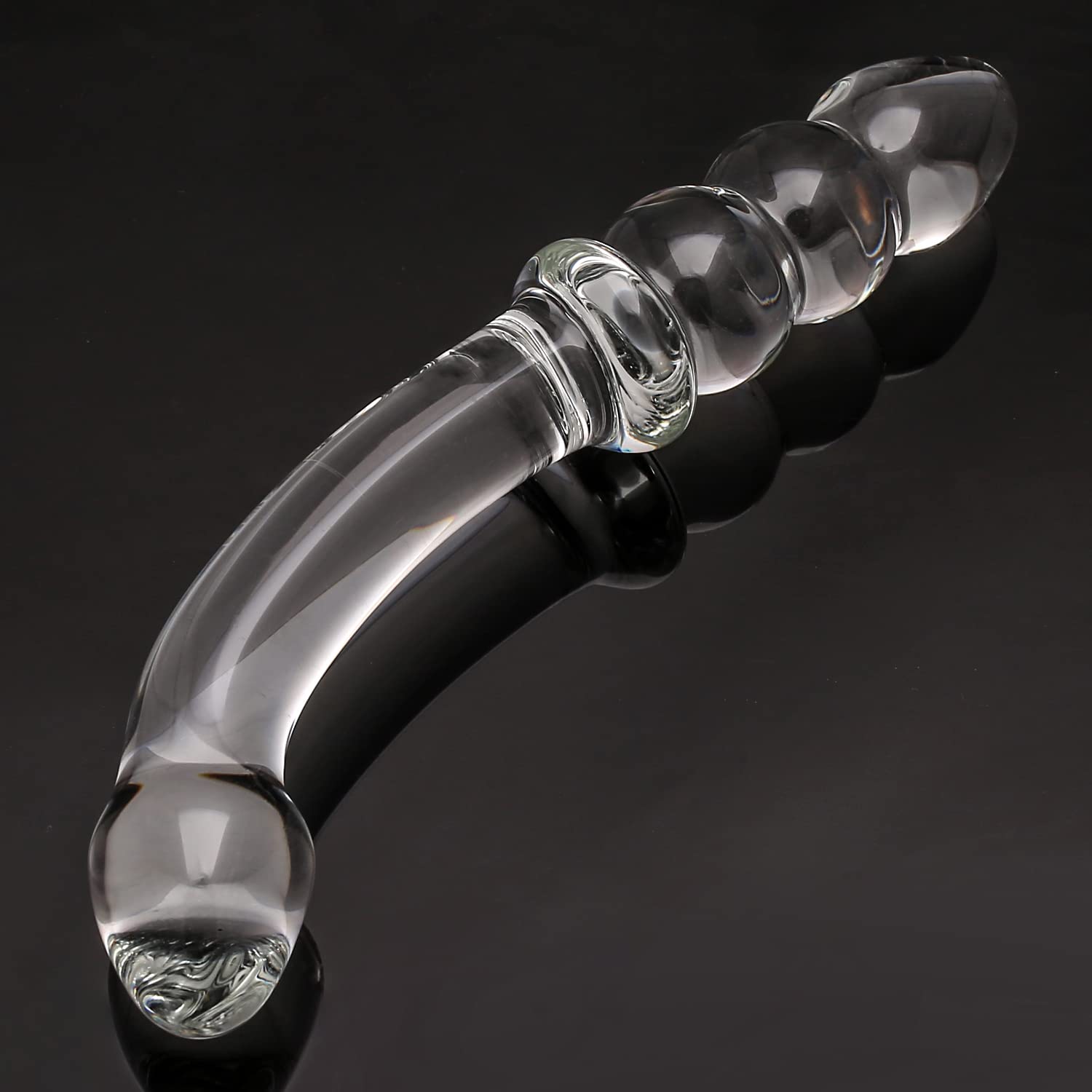 Purple & Pink & Transparent Crystal Glass Dildo G-spot Massager-Uxolclub