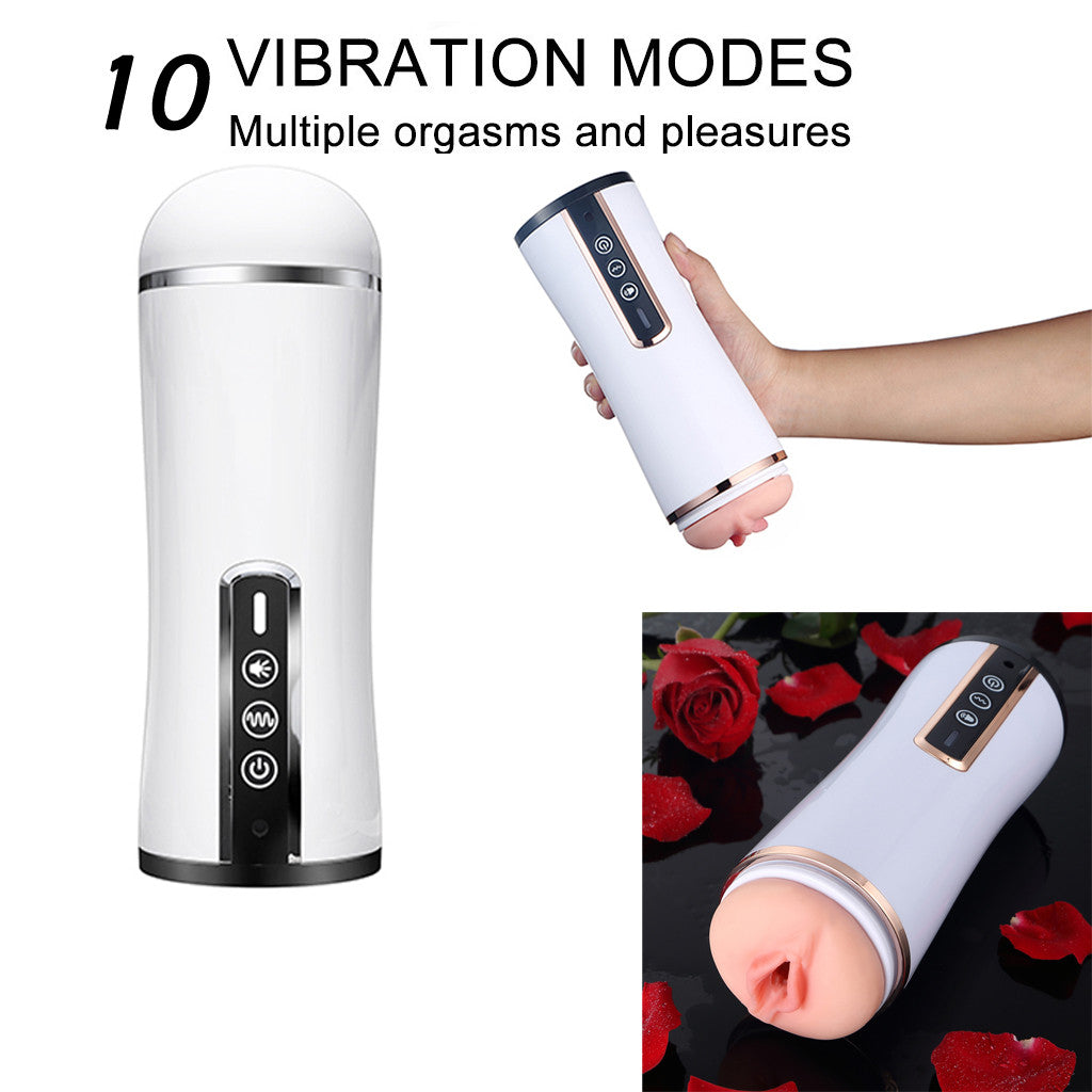 Silicone Material Vibrating Men's Masturbation Cup