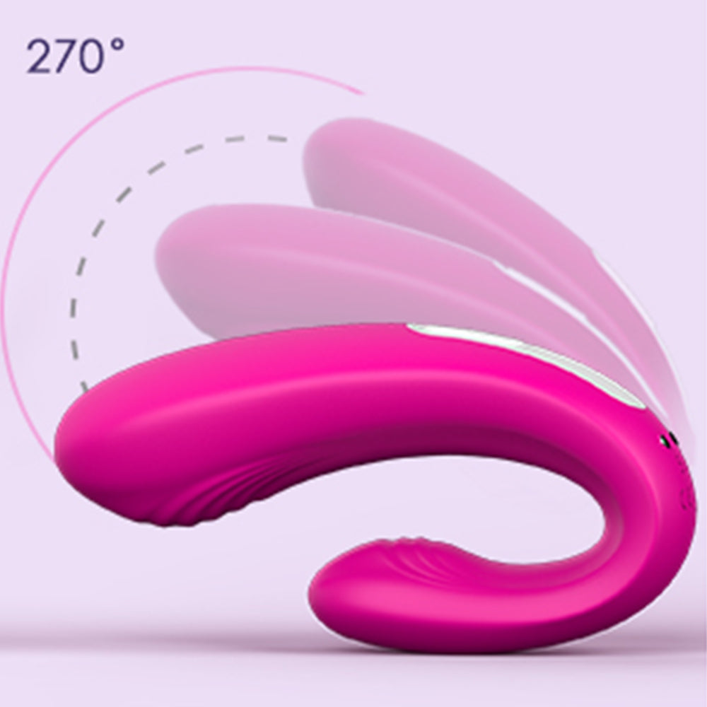 9 Frequency Vibration Couples Vibrator Wireless Remote Pink Vibrator-Uxolclub