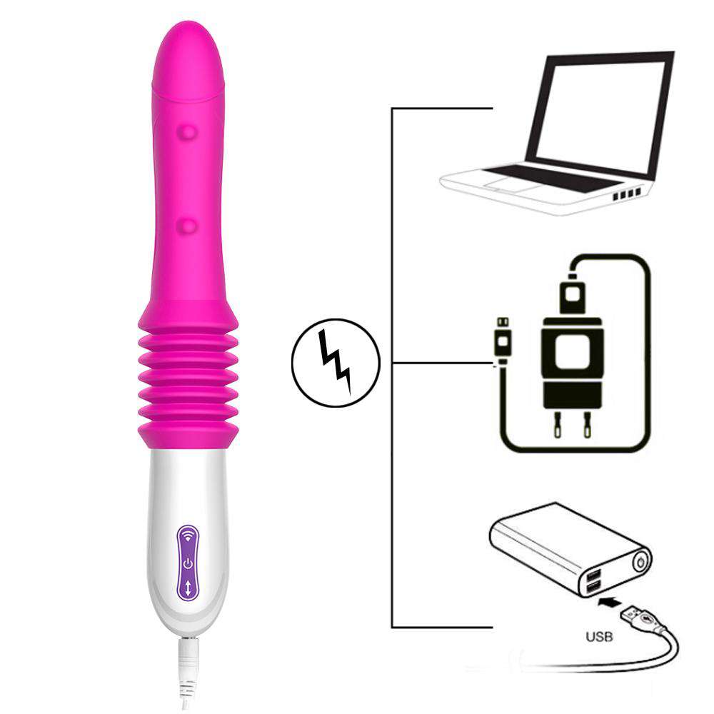 Automatic Hands Free Thrusting Dildo Vibrator G-Spot Stimulation Massager