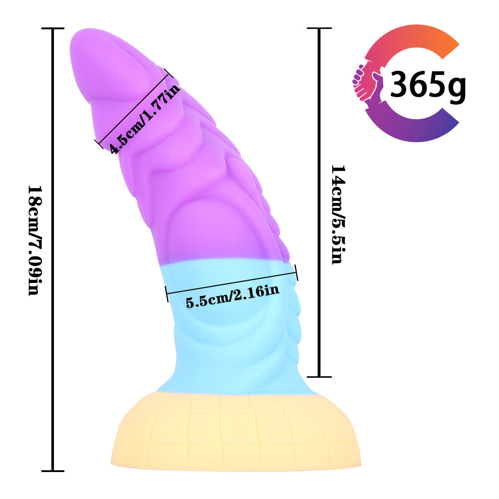 Colorful Mixed Color Alien Dildo - Thick Rainbow Dildo-Uxolclub