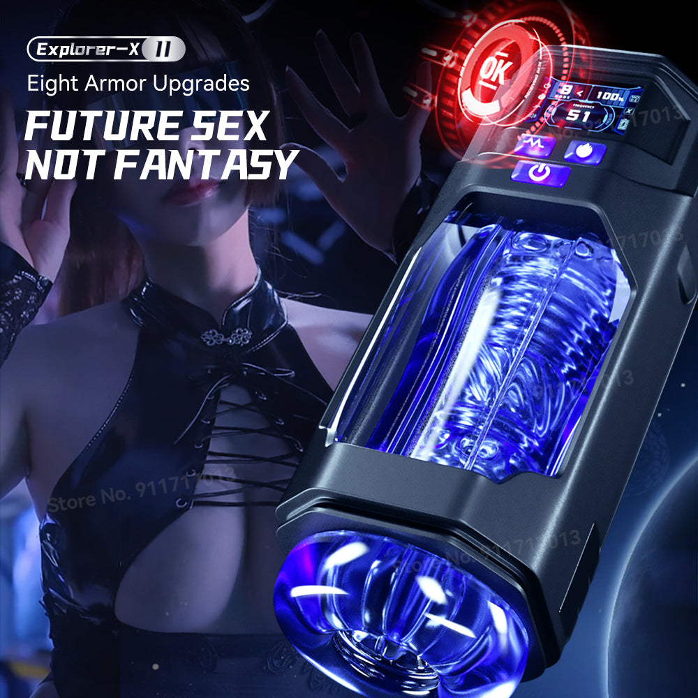 ExpLorer-X LCD Monitor Male Masturbator Blowjob Toys-Uxolclub