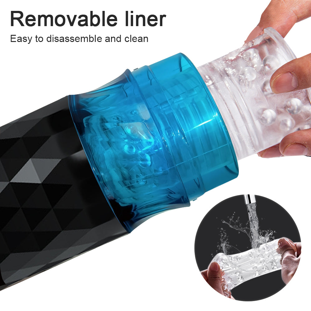 VelocityStim Electric Telescopic Masturbation Cup Blowjob Simulator