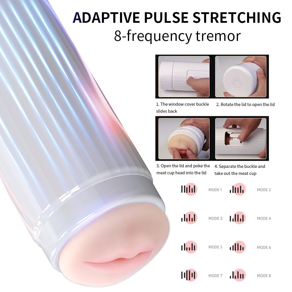 Wearable 8 Vibration Sucking Automatic Telescopic Masturbation Cup Wearable 8 Vibration Sucking Automatic Telescopic Masturbation Cup