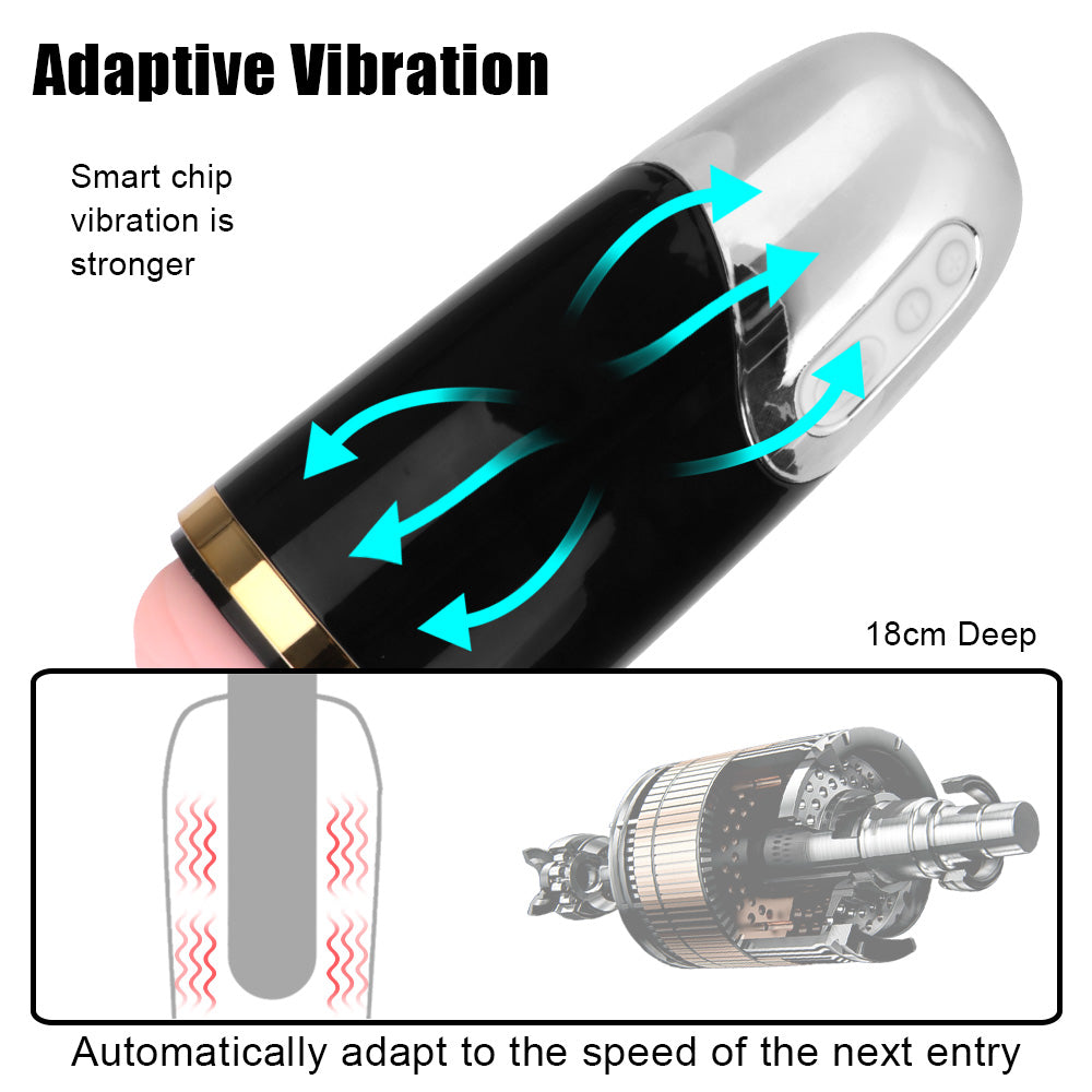 Electric Masturbator Cup Metal Texture Automatic Blowjob Toy-Uxolclub