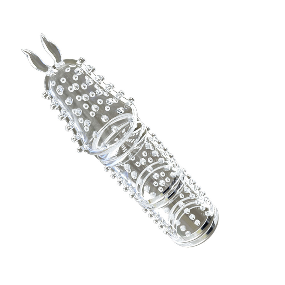 Clear Crystal Vibrating Spike Silicone Dildo