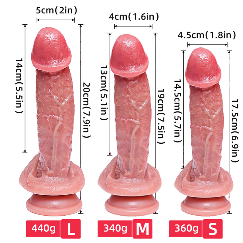 7.9 Inch & 7.5 Inch & 6.9 Inch Silicone Super Soft Allovers Dildo | Realistic Extra Large Dildo