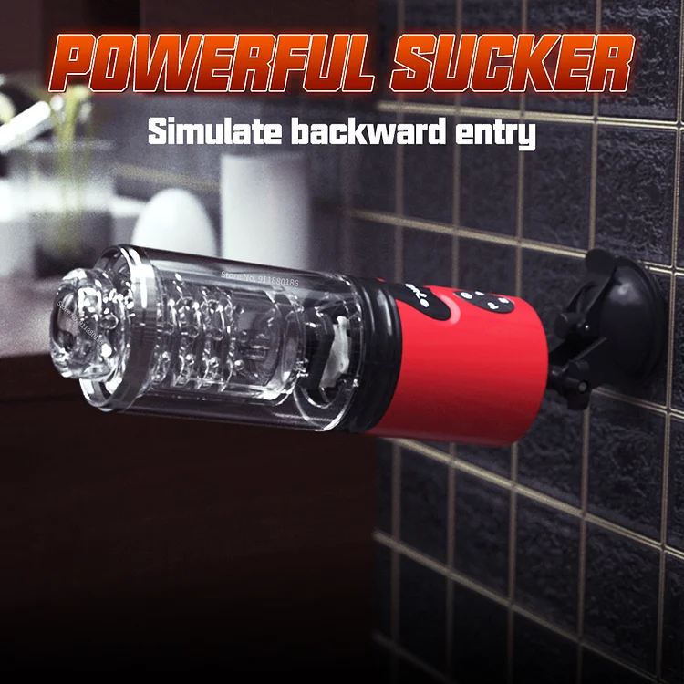 WaveRiderX Intelligent Multi-frequency Telescopic Rotation Sucking & Moaning Automatic Male Masturbator with Suction Base-Uxolclub - Best Adult Sex Toys Online Retailers