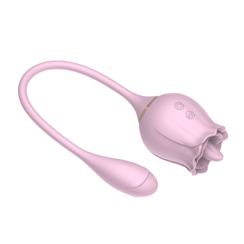 Pink Rose Vibrator - 9 Vibration Tongue Vibrator with Vibrating Egg-Uxolclub