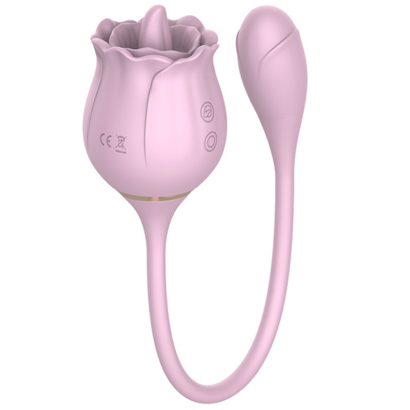 Pink Rose Vibrator - 9 Vibration Tongue Vibrator with Vibrating Egg-Uxolclub