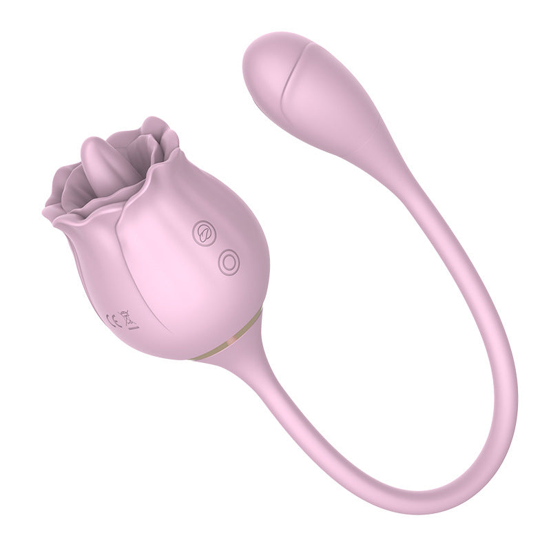 Pink Rose Vibrator - 9 Vibration Tongue Vibrator with Vibrating Egg-Uxolclub
