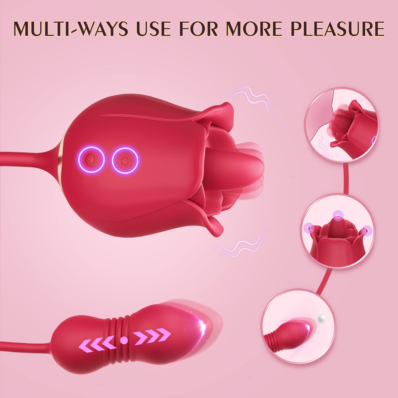 Rose Toy Massage Sucking Rose Vibrator | Rose Toy for Women Rose Dildo Sex toys-Uxolclub