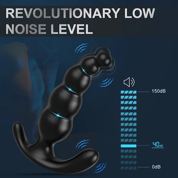 Silicone Thrusting Butt Plug Remote Vibrating Prostate Dildo