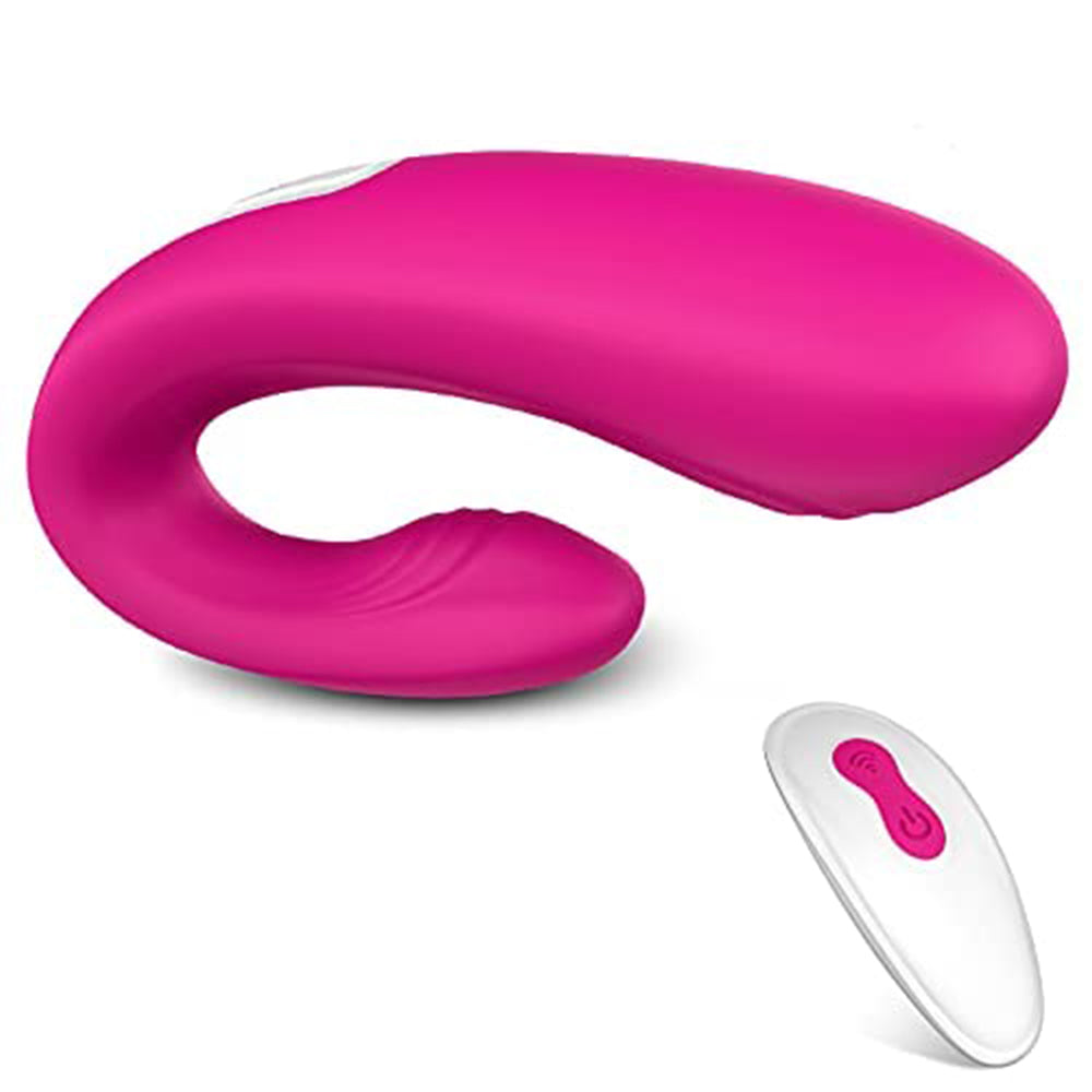 9 Frequency Vibration Couples Vibrator Wireless Remote Pink Vibrator-Uxolclub