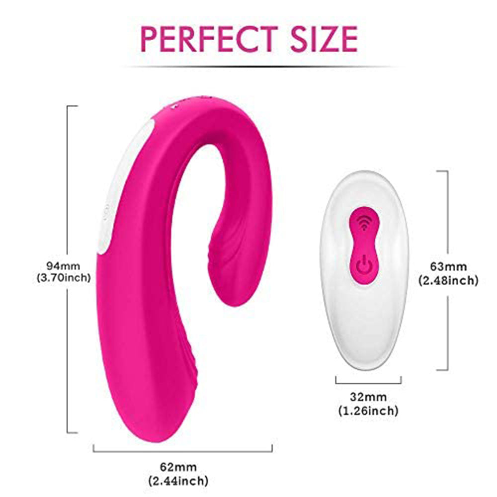 9 Frequency Vibration Couples Vibrator Wireless Remote Pink Vibrator-Uxolclub