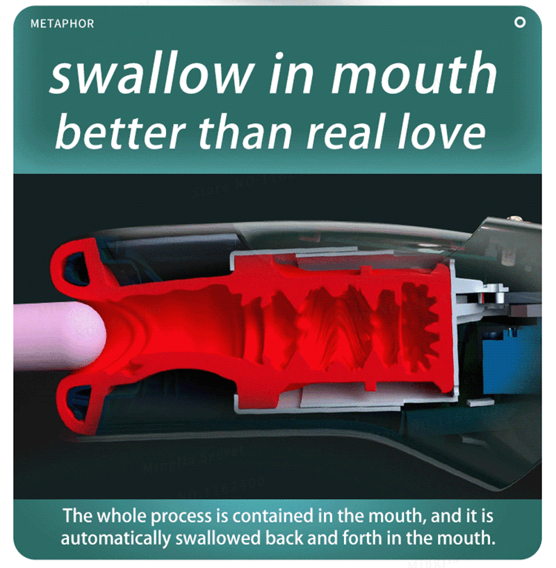 Automatic Retractable Sucking & Heating Men's Masturbator