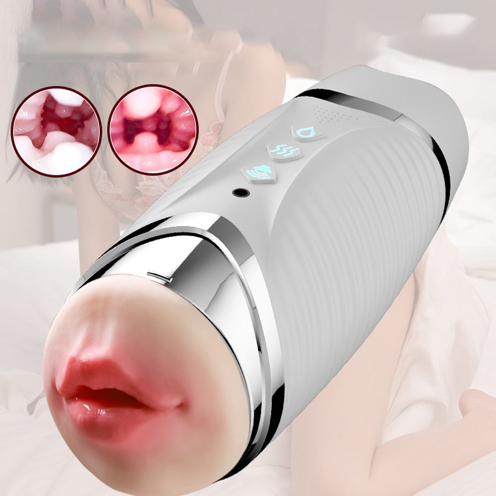 Double Head Male Masturbator Intelligent Heating Sound Blowjob Toy-Uxolclub - Best Adult Sex Toys Online Retailers