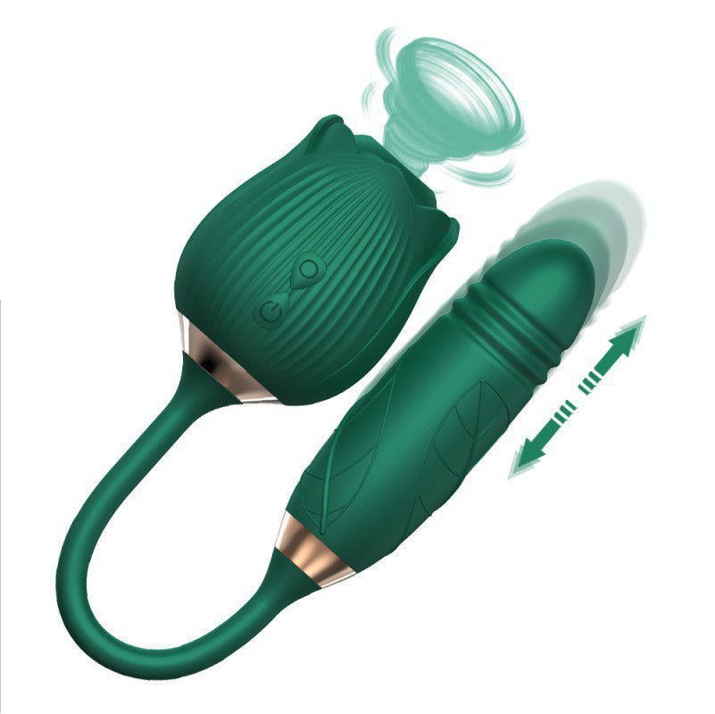 Rose Vibrator With Bullet Tongue-Uxolclub