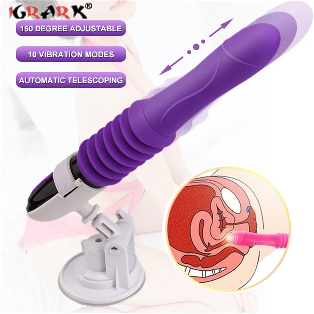 Automatic Hands Free Thrusting Dildo Vibrator G-Spot Stimulation Massager