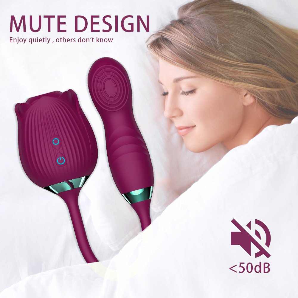 The Rose Vibrator for Women with Retractable Vibrating Egg-Uxolclub