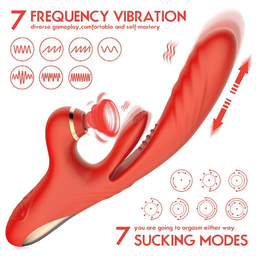 G Spot Stimulator Suction Tapping Thrusting Dildo Sex Toy