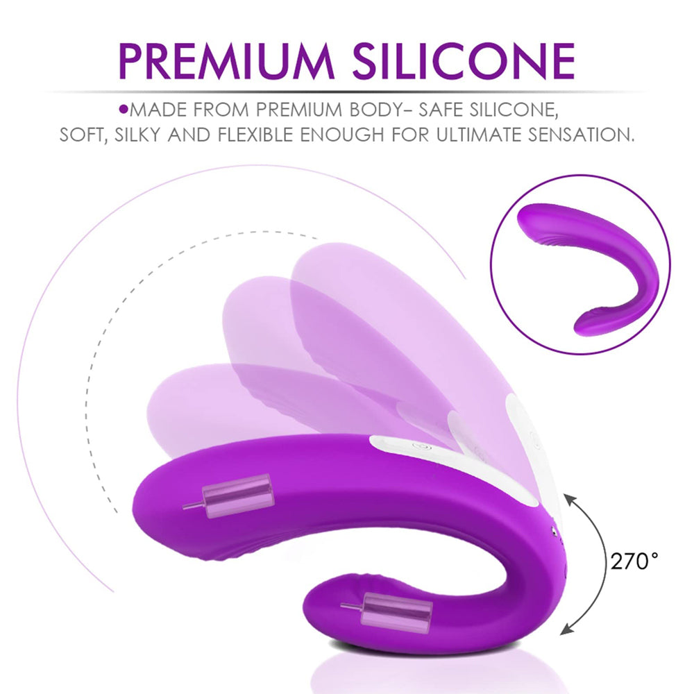 9 Frequency Vibration Couples Vibrator Wireless Remote Pink Vibrator-Uxolclub