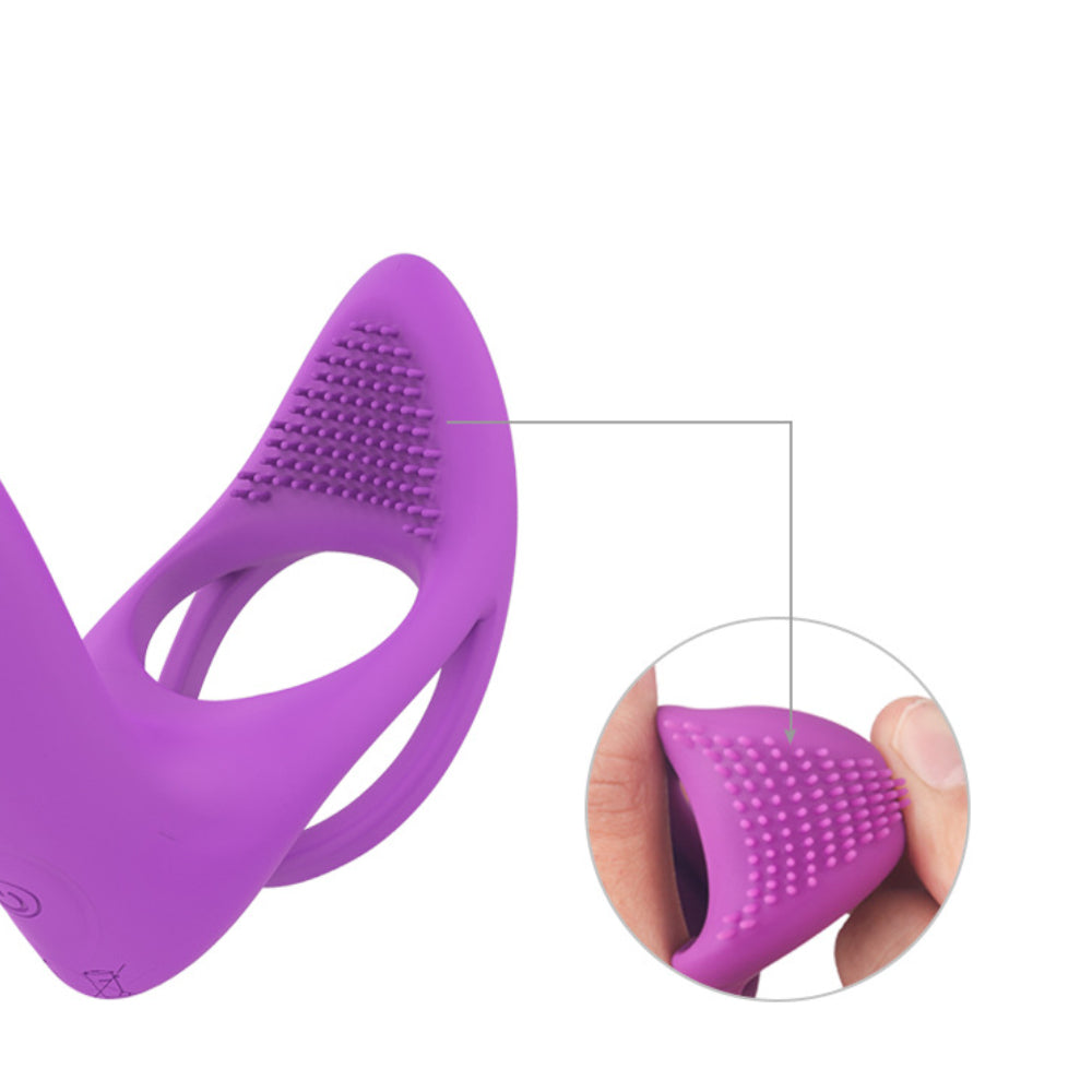 9 Frequency Silicone Vibrating Dildos with Vibrating Penis Ring-Uxolclub