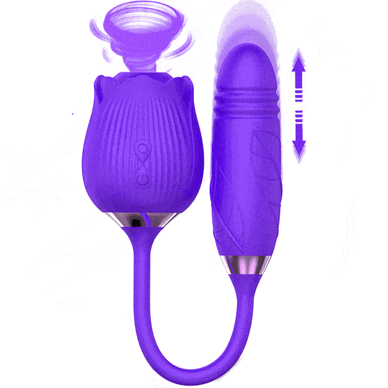 Rose Vibrator With Bullet Tongue-Uxolclub