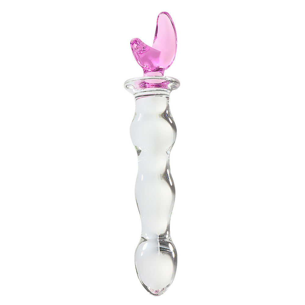 Pull Beads Crystal Glass Dildo Masturbator Butt Plug-Uxolclub