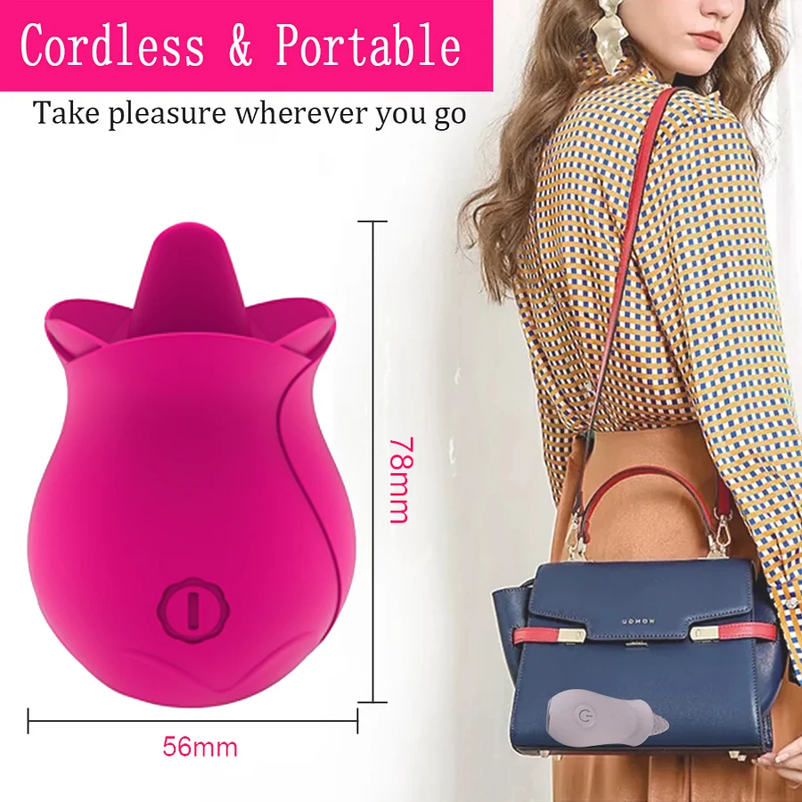 Tongue Licking Rose Toy Clit Sucking Massage Rose for Women