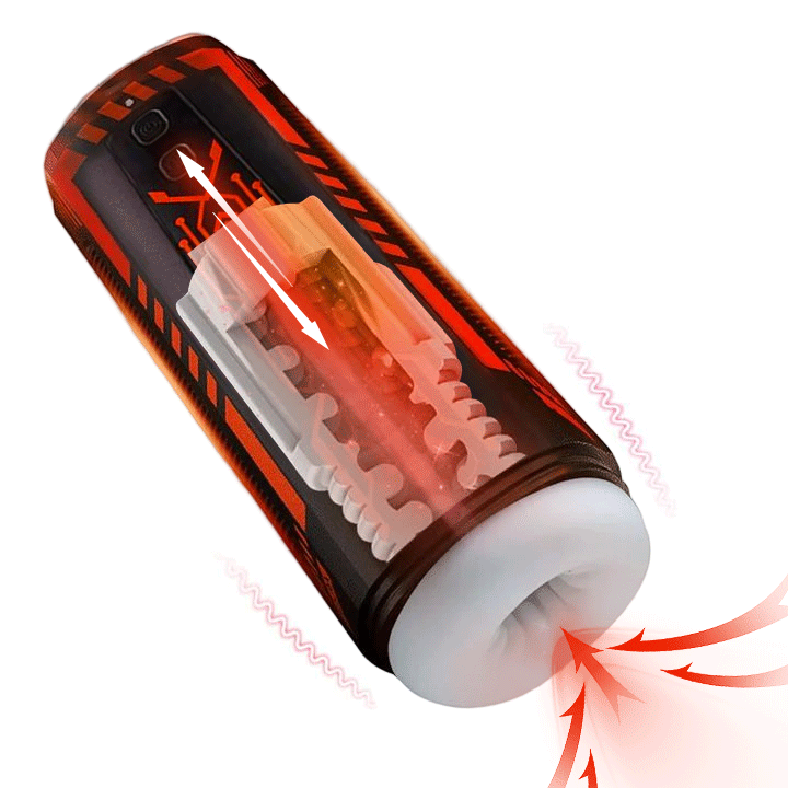 Mecha Warrior Cy-01 3-in-1 Retractable And Vibrating Clip Suction Masturbation Cup-Uxolclub