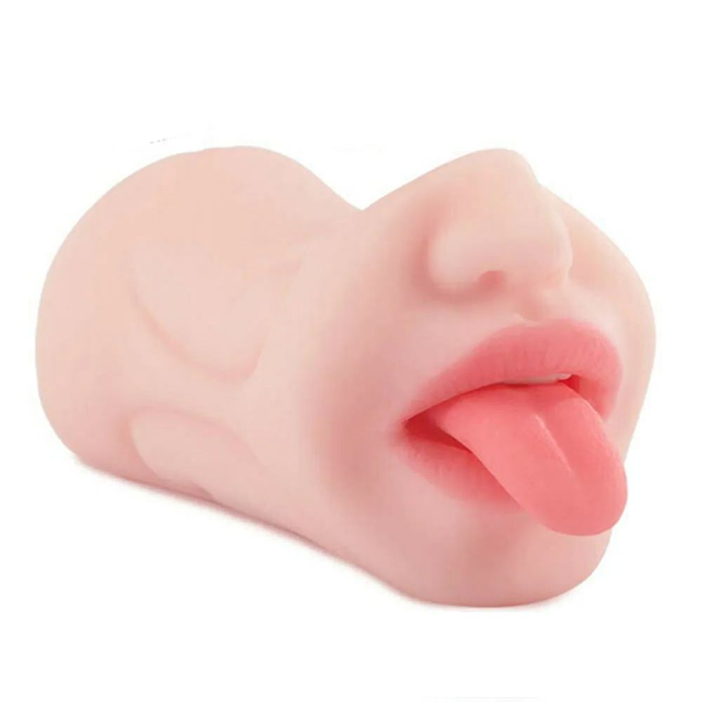 Super Soft Realistic Pocket Pussy Pink Mouth Blowjob Masturbation-Uxolclub