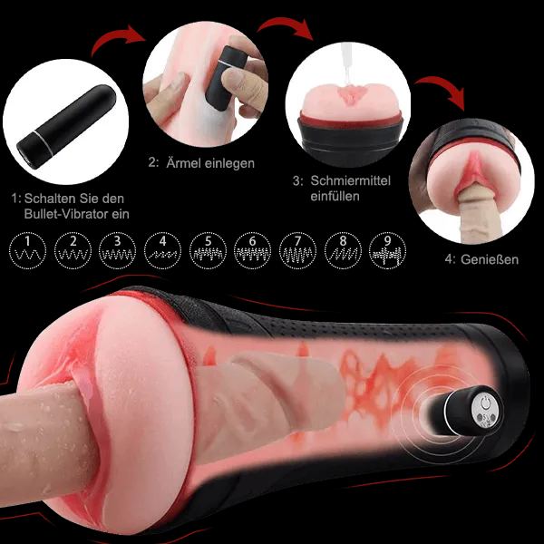 Pocket Pussy 3D Realistic Tunnel Vibration Fleshlight