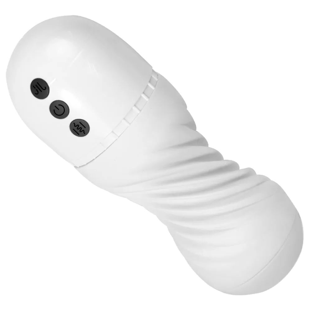 White VortexPro 10 Vibration Sucking Automatic Spiral Male Masturbator Cup Blowjob Toys Silicone Vagina Masturbation Adult Sex Toys-Uxolclub - Best Adult Sex Toys Online Retailers