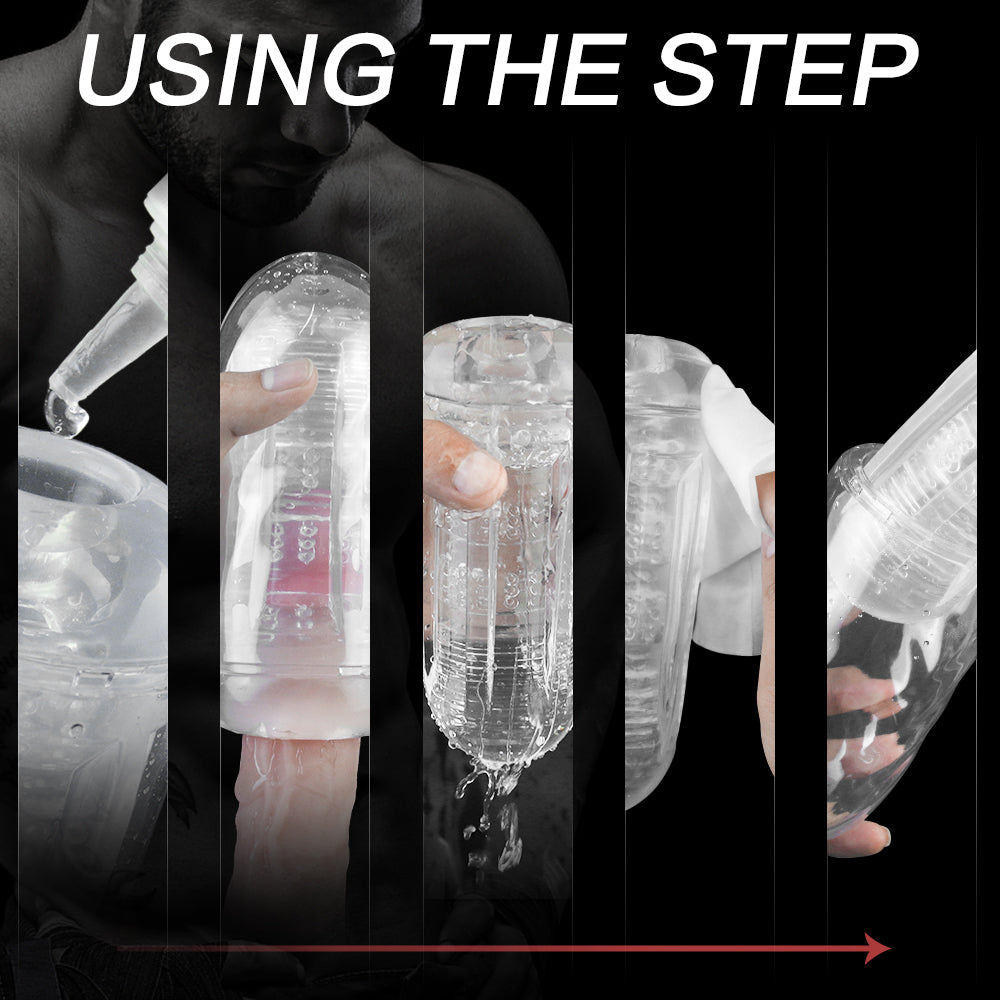 Space Capsule Transparent Manual Squeeze Air Sucking Masturbation Cup-Uxolclub