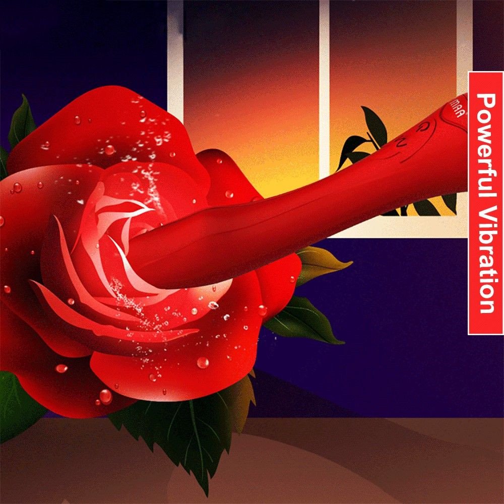 Red Rose Vibrater Heated Masturbation Massage Rose Vibration-Uxolclub