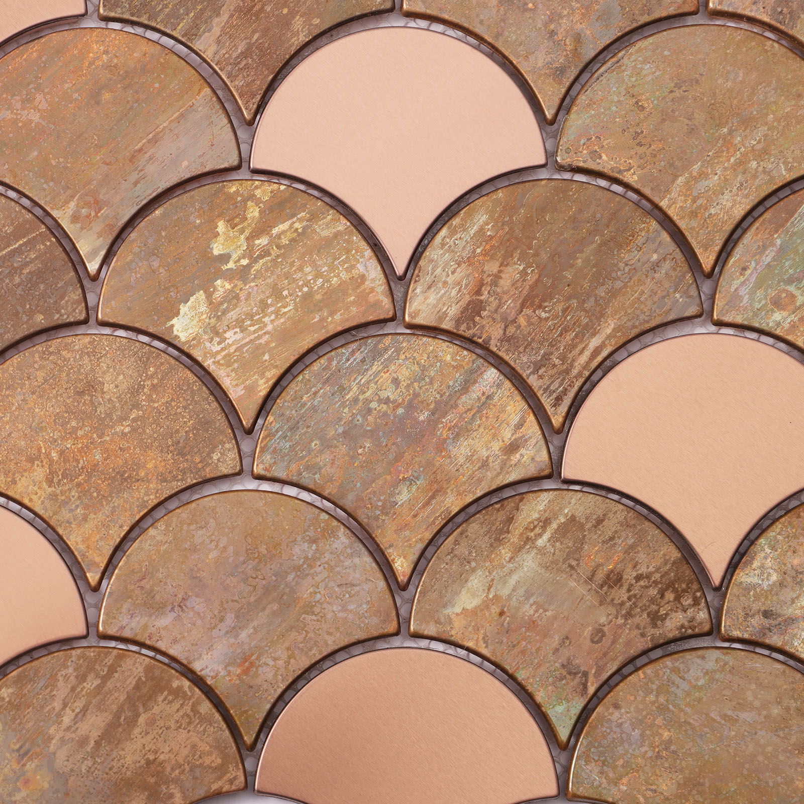 Fish Scale Metall Mosaic Tiles
