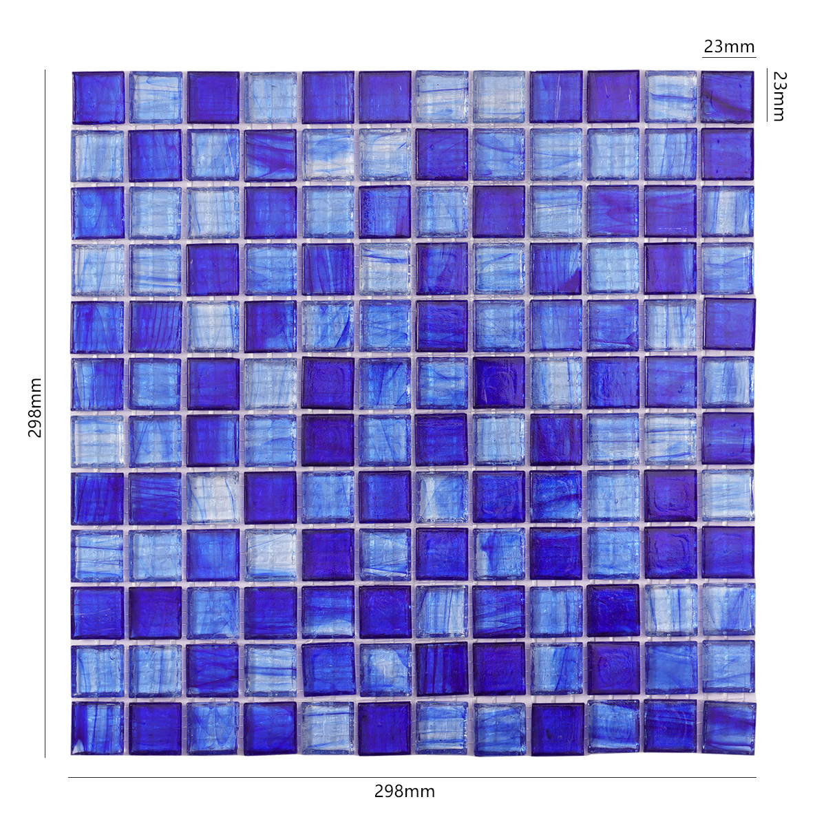 Amber Deep Blue Swimming Pool  Glass Mosaic Tiles 
