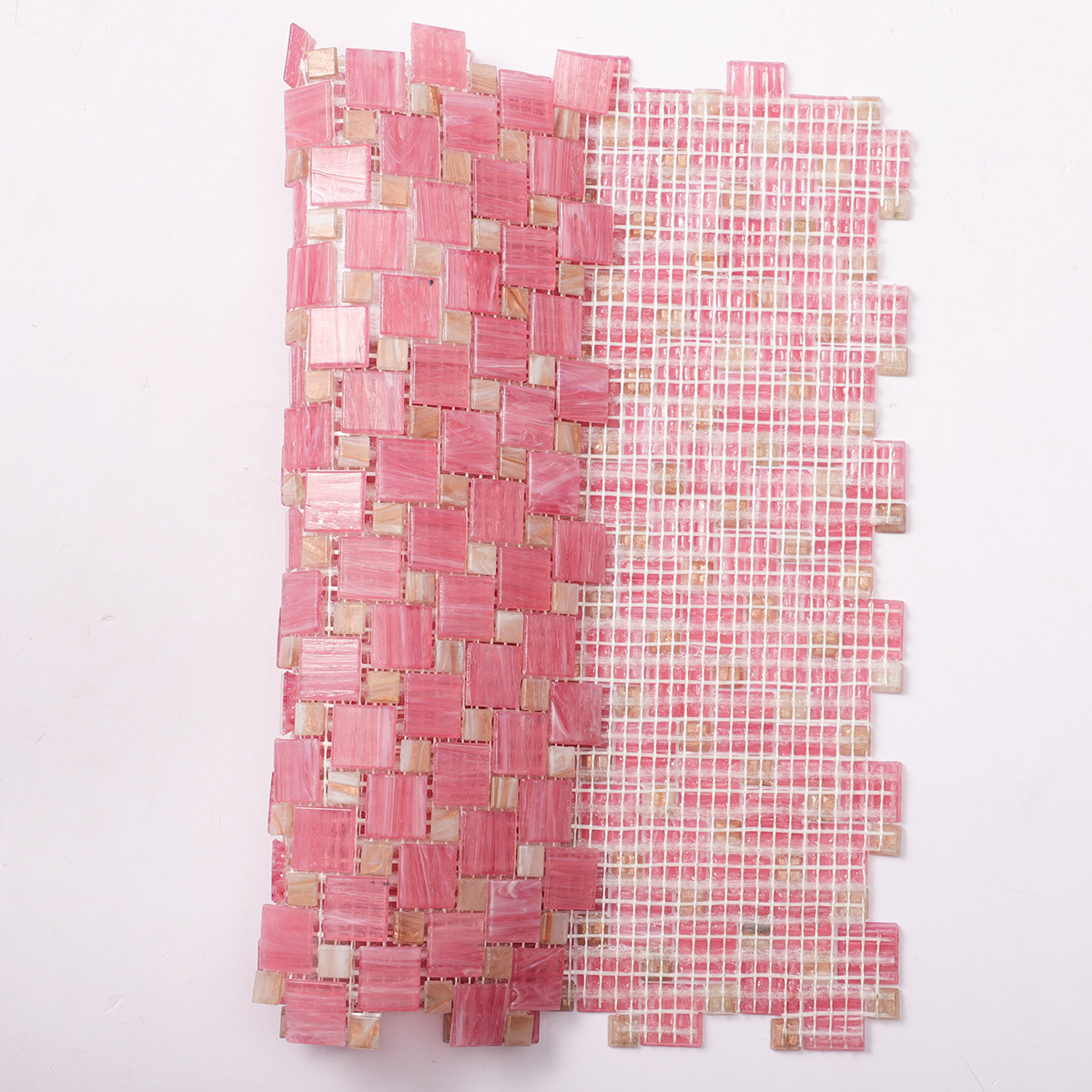 Pink Windmill Pattern Glass Mosaic Tiles