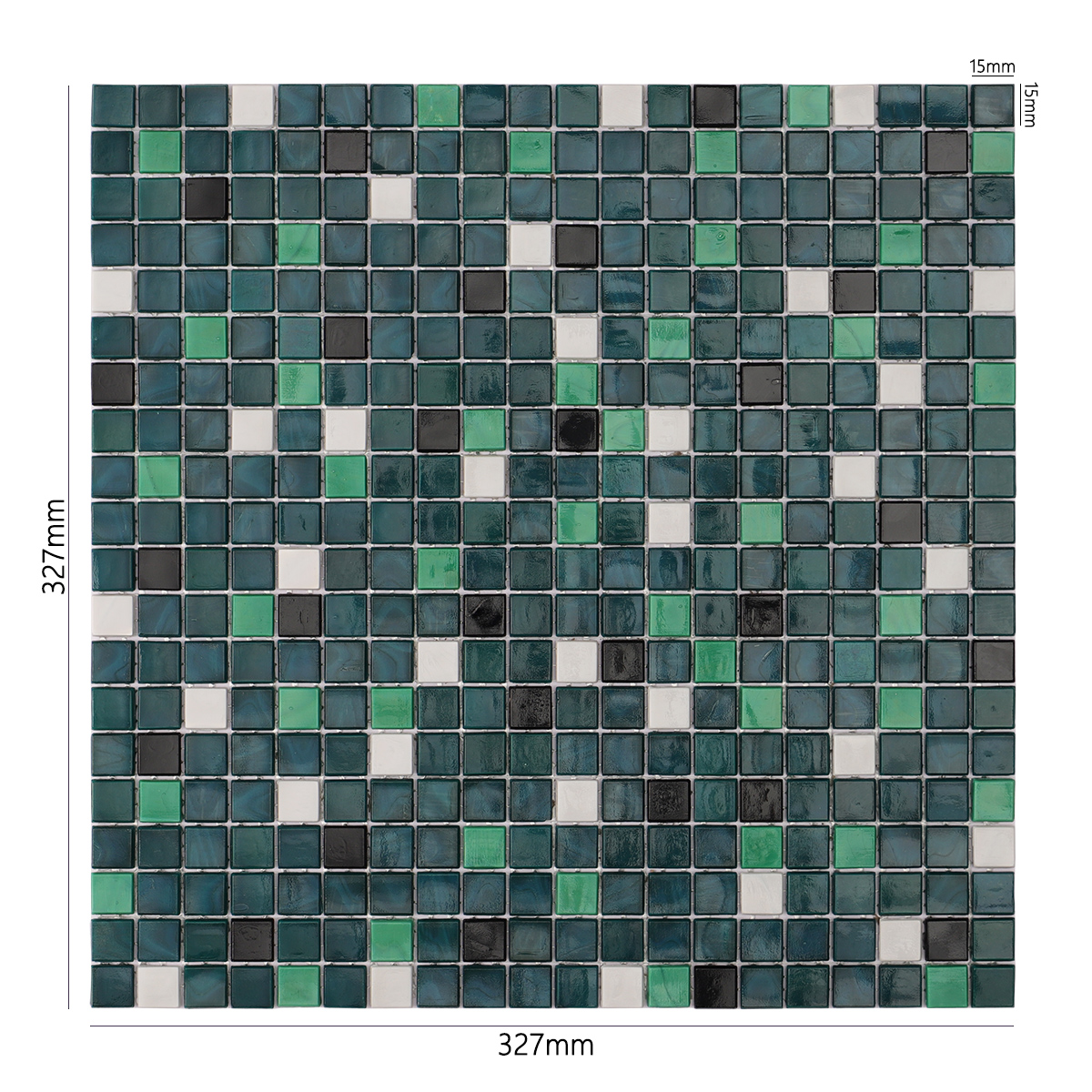 Dark Green Multcolor Glass Mosaic Tiles