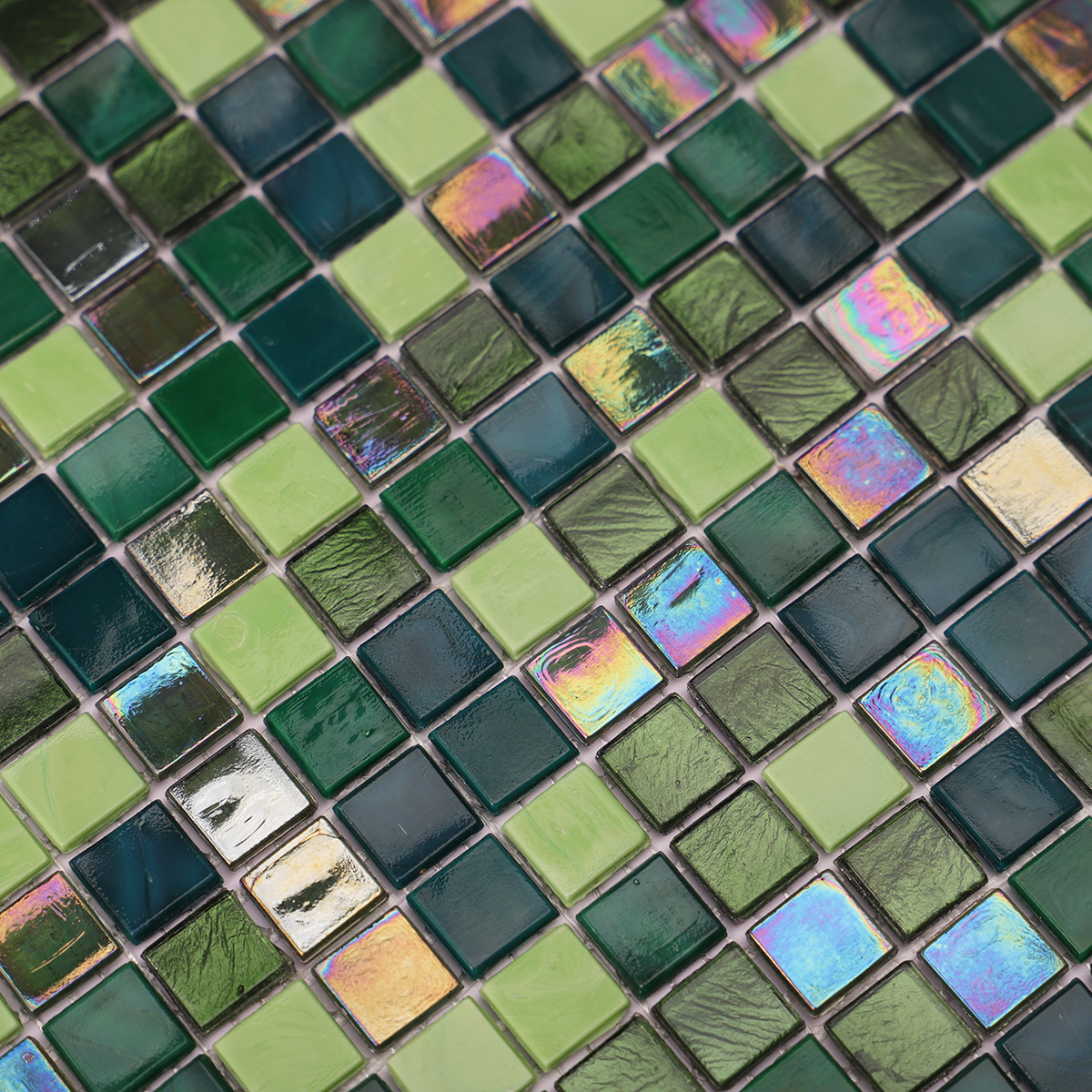 Green Mixed Glass Mosaic Tiles 