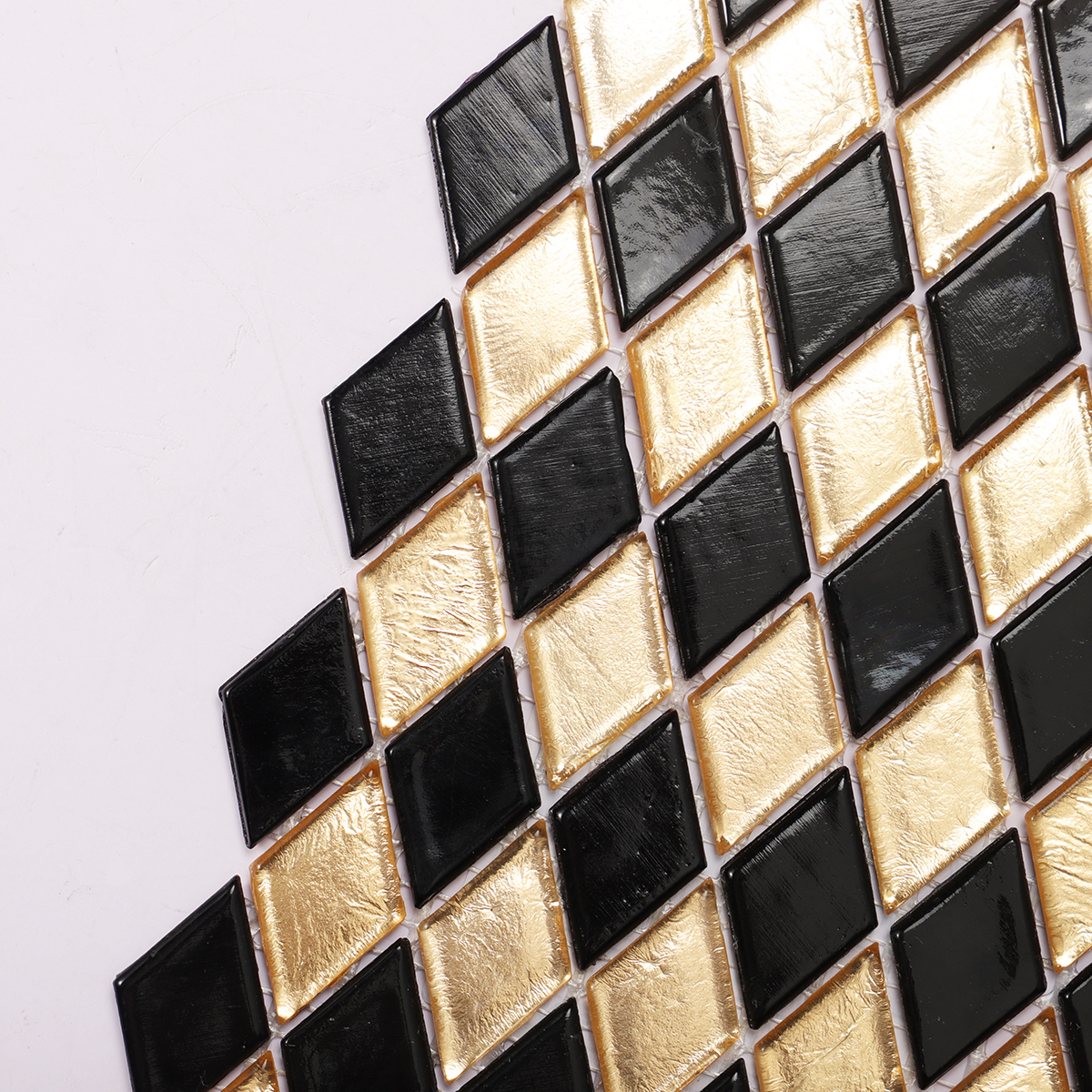 Stained Black Glass mosaic backsplash tile CGMT003 high quality gold thread glass bathroom shower tile