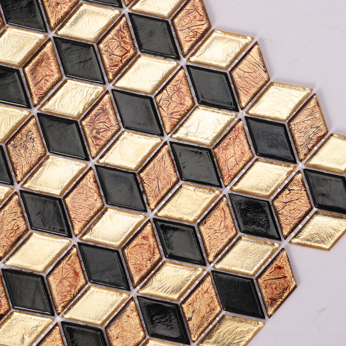 Black&Gold Hexgonal Diamond Mosaic Tiles