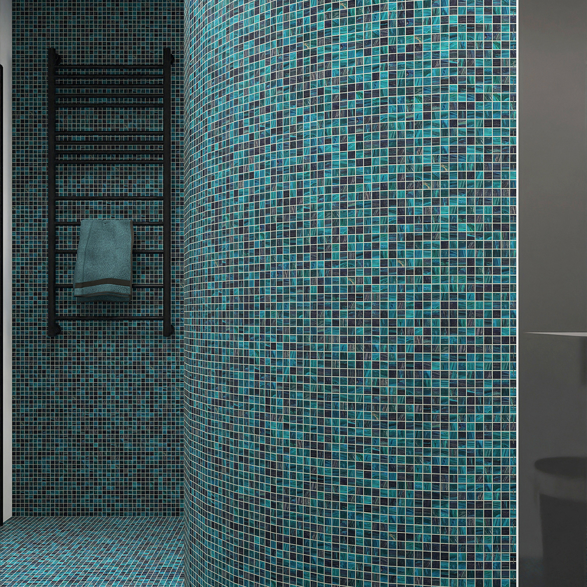 Trquoise Glass Mosaic Tiles 