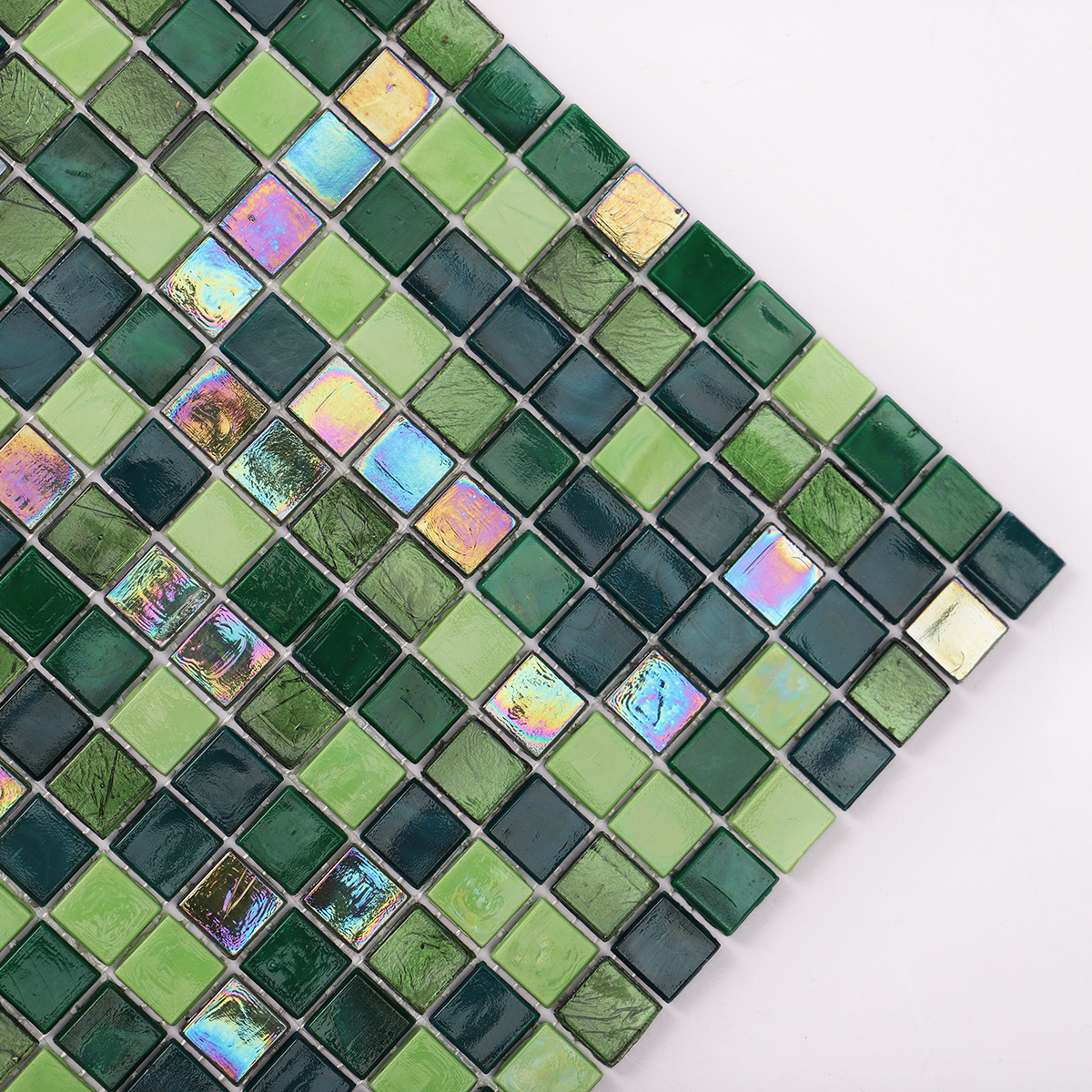 Green Mixed Glass Mosaic Tiles 